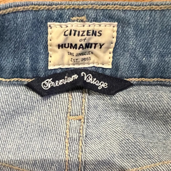Citizens Of Humanity Cassie Front Yoke Bell Flare Jeans Light Indigo Vintage 23 - Picture 9 of 10